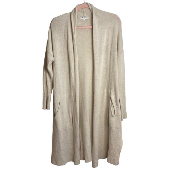 Madewell Lightweight Rivington Cream Wool Alpaca Cardigan - Picture 2 of 8